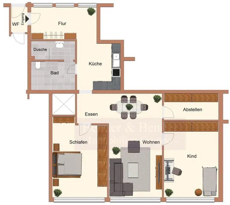 Immobilienangebot - Herschbach - Alle - 3  ZKB Wohnung zur Miete mit schöner Aussicht in ruhiger Wohngegend!