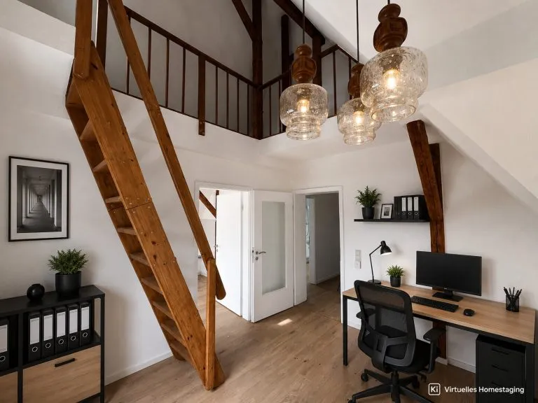 Immobilienangebot - Wissen - Alle - Stilvolle Gewerbefläche in Wissen – Moderne Büroeinheit mit Galerie, Balkon und Stellplatz