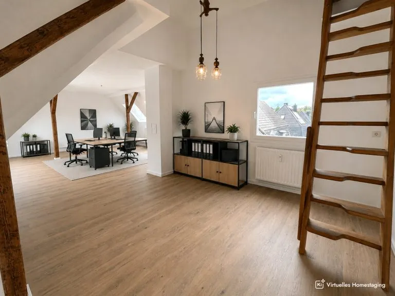 Immobilienangebot - Wissen - Alle - Stilvolle Gewerbefläche in Wissen – Moderne Büroeinheit mit Galerie, Balkon und Stellplatz
