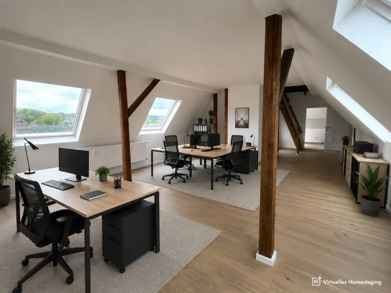 Immobilienangebot - Wissen - Alle - Stilvolle Gewerbefläche in Wissen – Moderne Büroeinheit mit Galerie, Balkon und Stellplatz