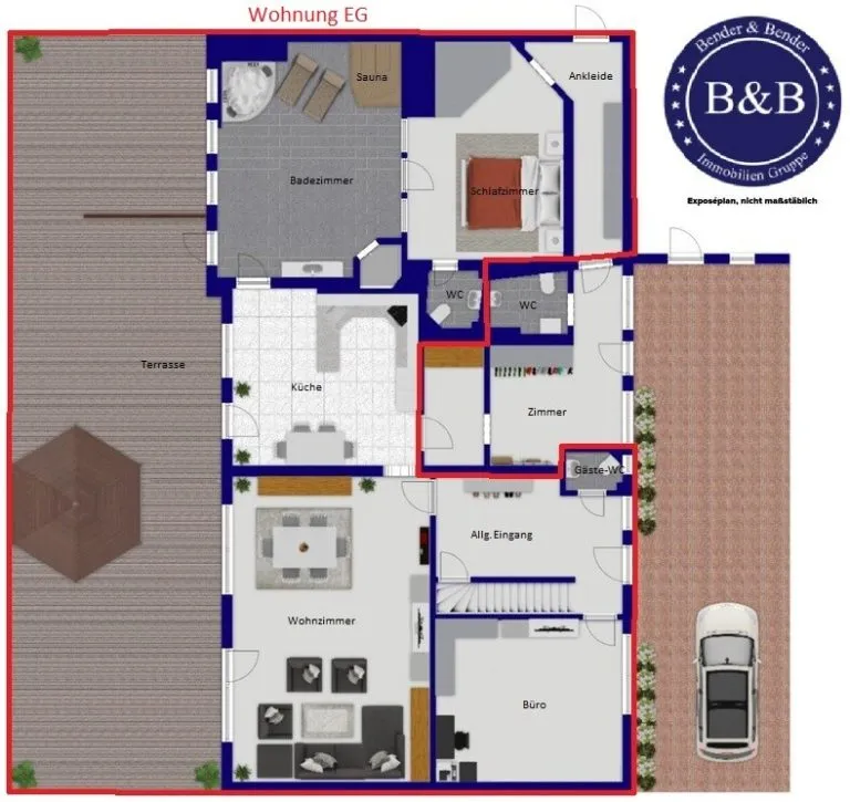 Immobilienangebot - Mündersbach - Alle - Barrierefreie Erdgeschosswohnung mit Sauna und großzügiger Terrasse nahe Hachenburg!