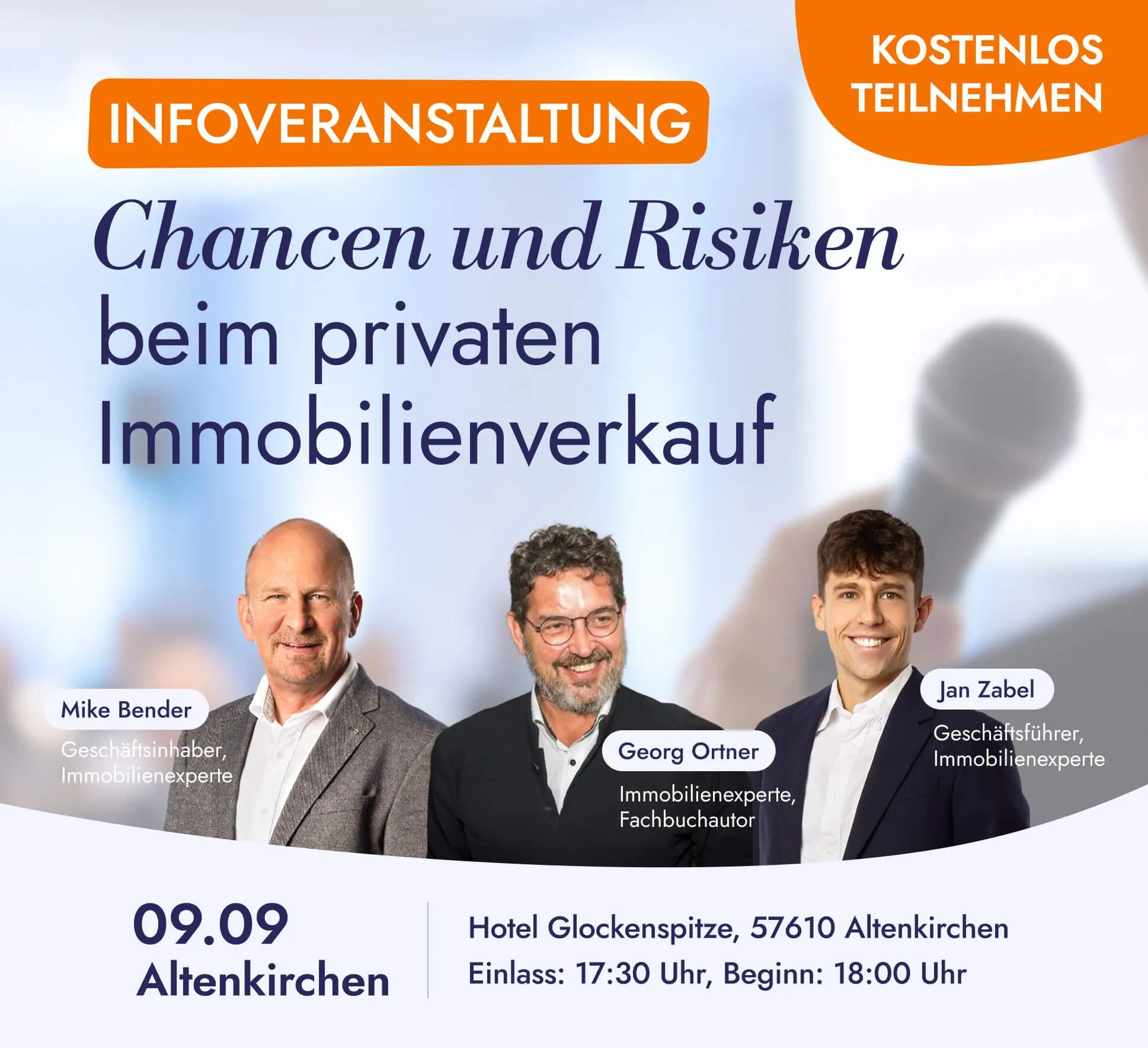 Infoveranstaltung für Eigentümer in Altenkirchen von der Bender & Bender Immobilien Gruppe