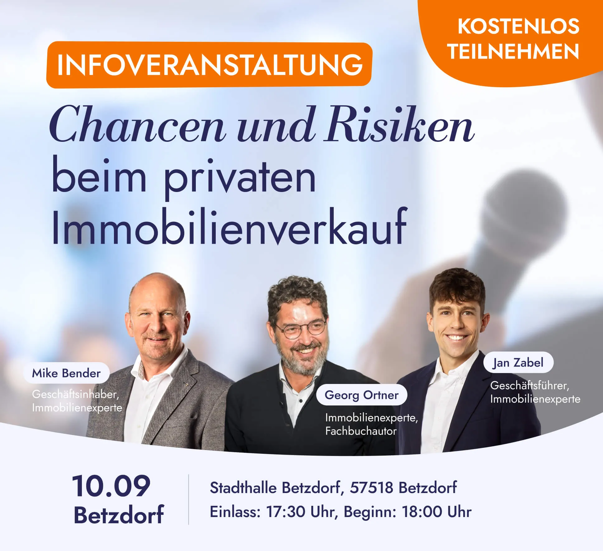 Infoveranstaltung für Eigentümer in Betzdorf von der Bender & Bender Immobilien Gruppe